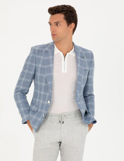 Mavi Slim Fit Keten Kar___ml_ Ceket