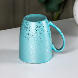 Кружка Доляна Блеск, 350 мл, керамика, голубая  фото 3