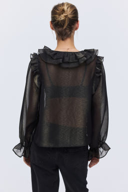 Blusa con ribetes de volante - H&m фото 3