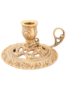 Подсвечник на одну свечу с ручкой(антик) №П3842/2