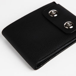 Портмоне мужское на магнитах, отдел для купюр, для карт, для монет, чёрное