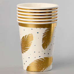 Стаканы бумажные Золотое перо, 6 шт. - Страна карнавалия фото 2