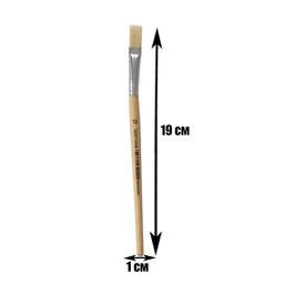 Цена за 10 шт. Кисть для рисования, щетина, № 12, плоская, деревянная ручка, международный размер
