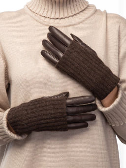 Перчатки женские ш+каш. IS01331 d.brown - Eleganzza фото 14