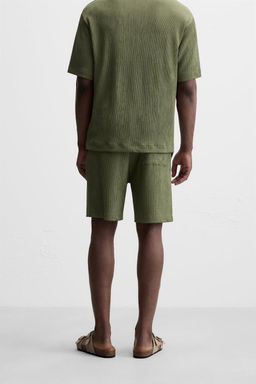RELAXED FIT JACQUARD BERMUDA SHORTS - Zara фото 19