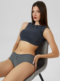 Цена за 2 штуки! Трусы шортики женские темно-серые - Mark formelle фото 7