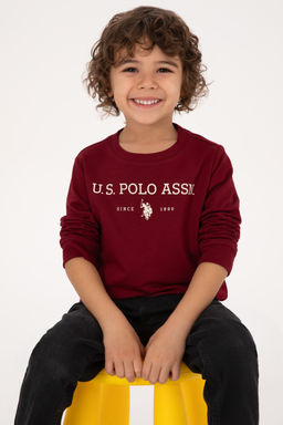 Erkek _ocuk Bordo Bisiklet Yaka Sweatshirt Sepette S_rpriz _ndirim - U.s. polo assn фото 5