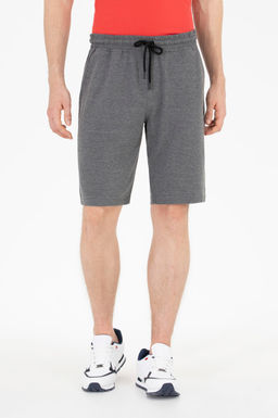 Мужские трикотажные шорты антрацитового меланжа - U.s. polo assn фото 2