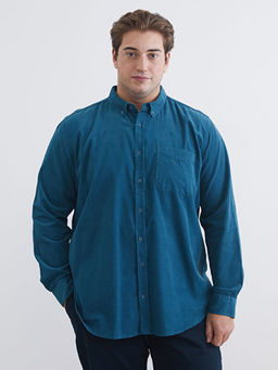 Regular Fit Uzun Kollu Kadife Erkek G?mlek