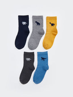 Desenli Erkek ?ocuk Soket ?orap 5li