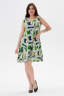 Платье женское из кулирки Кэтрин цитрусовый микс - Амадэль фото 2