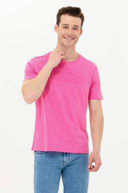Мужская розовая футболка с круглым вырезом - U.s. polo assn фото 15