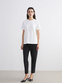 Bisiklet Yaka Ta?l? Kad?n Ti??rt