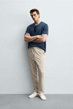 PANTAL?N CINTURA JOGGER CONFORT / Beige