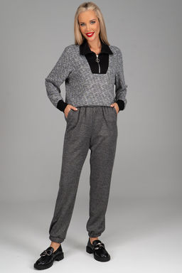 Брюки Джинни (графитово-серый меланж) - Эльза фото 2
