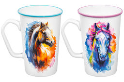 Набор 2 кружек 420 мл 12,5*8,8*13 см Лошади, фарфор - Elan gallery фото 12