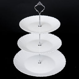 Ваза для фруктов 3-х ярусная белая / DPG-3/LHP75/85/105 (White) /уп12/ - ГалеонТрейд фото 4