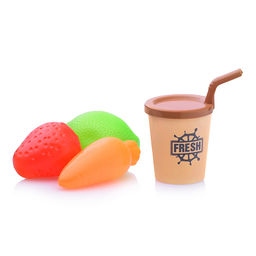 Бытовая техника "Соковыжималка" с набором продуктов, бежевый, (свет, звук) в коробке