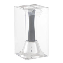 Колокольчик металлический, звонок настольный Shine, 12×6.5 см, серебряный