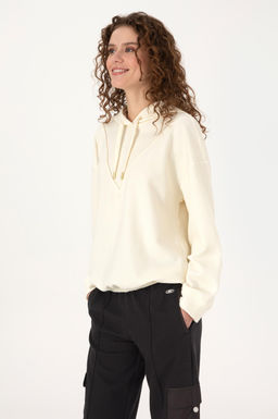 Kad_n Krem Sweatshirt - U.s. polo assn фото 3