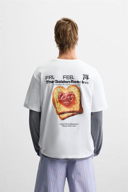 LIMITED EDITION TOAST PRINT T-SHIRT - Zara фото 3