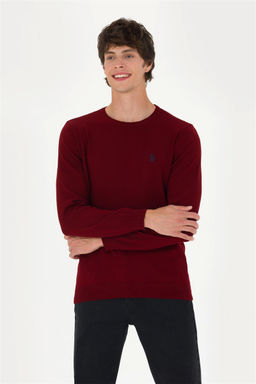 U. S. Polo Assn Мужской бордово-красный базовый свитер - U.s. polo assn фото 9