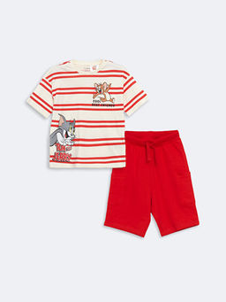 Tom ve Jerry Bask?l? Erkek ?ocuk Ti??rt ve ?ort 2li