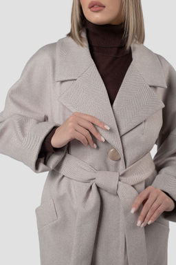 01-11936 Пальто женское демисезонное (пояс) - El podio фото 6