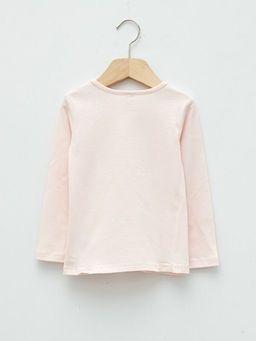 Bisiklet Yaka Uzun Kollu K?z Bebek Ti??rt Sweasthirt ve Jogger Pantolon 3l? Tak?m - Waikiki фото 3