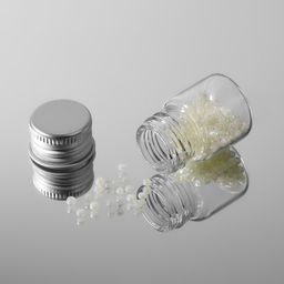 Цена за 2 шт. Баночки для хранения бисера, d=2.2×3.2 см, 6 шт.