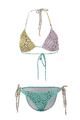 TRENDYOLMILLA Geometrik Desenli Ucgen Baglamal? Regular Bikini Tak?m? TBESS22BT0002  фото 30