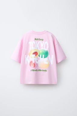 CAMISETA ESTAMPADA MOCHI / Rosa - Zara фото 4