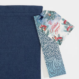 Цена за 5 шт. Мешочек подарочный новогодний «Вьюга», 20×30 см ± 1.5 см