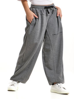 Брюки с принтом из футера UD 8021 графит меланж