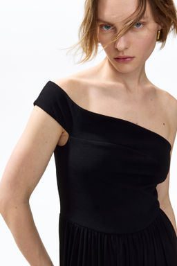 Vestido de punto off-the-shoulder - H&m фото 5