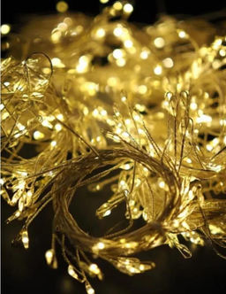 Гирлянда штора на окно хвойная лапа 3х2, теплый свет с пультом