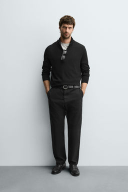 JERSEY LANA CUELLO CREMALLERA / Negro