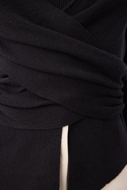 Kahverengi Premium Iplik/Ozel Iplik Fitted/Vucuda Oturan Ustu Drape Triko Kazak TWOAW26KZ00061 - Trendyolmilla фото 11