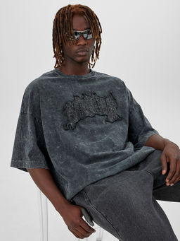 Футболка мужская Mark Formelle Acid Wash серая  фото 5