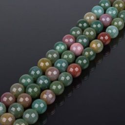 Бусины для украшений из Мохового агата (38 бусин)