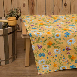 Простыня для бани Русское поле 145х 180 см, хлопок вафельное полотно