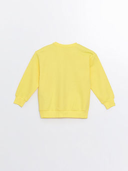 Bisiklet Yaka Bask?l? Uzun Kollu K?z ?ocuk Sweatshirt - Waikiki фото 3