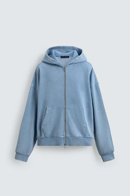 WASHED ZIP HOODIE - Zara фото 8