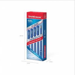 Цена за 12 шт. Ручка гелевая ErichKrause G-Soft Stick Classic 0.38, цвет чернил синий (в коробке по 12 шт.)  фото 5
