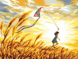 ФРЕЯ PKZ/PM-022 Набор для раскрашивания по номерам (на картоне) 40 х 30 см Беззаботное детство