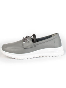 03-ZL-8861-1 DK. GRAY Полуботинки женские (натуральная кожа)