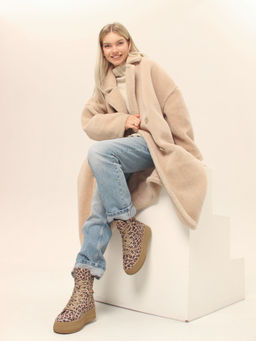 Ботинки 215.warmbr.Бежевый леопард/байка