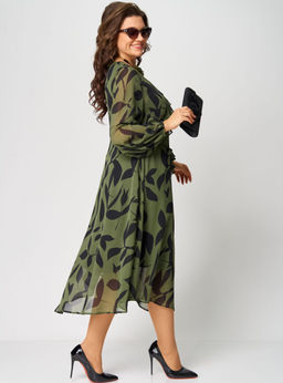 Платье EVA GRANT 7122 принт олива  фото 5