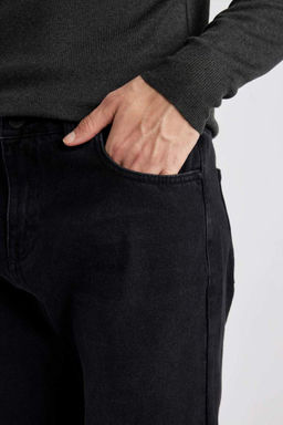 Джинсовые брюки прямого кроя с нормальной талией и нормальной талией - Defacto фото 4