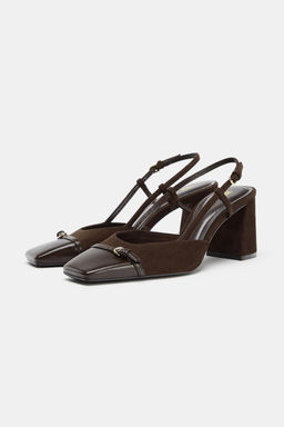 BLOCK HEEL SLINGBACK SHOES - Zara фото 3